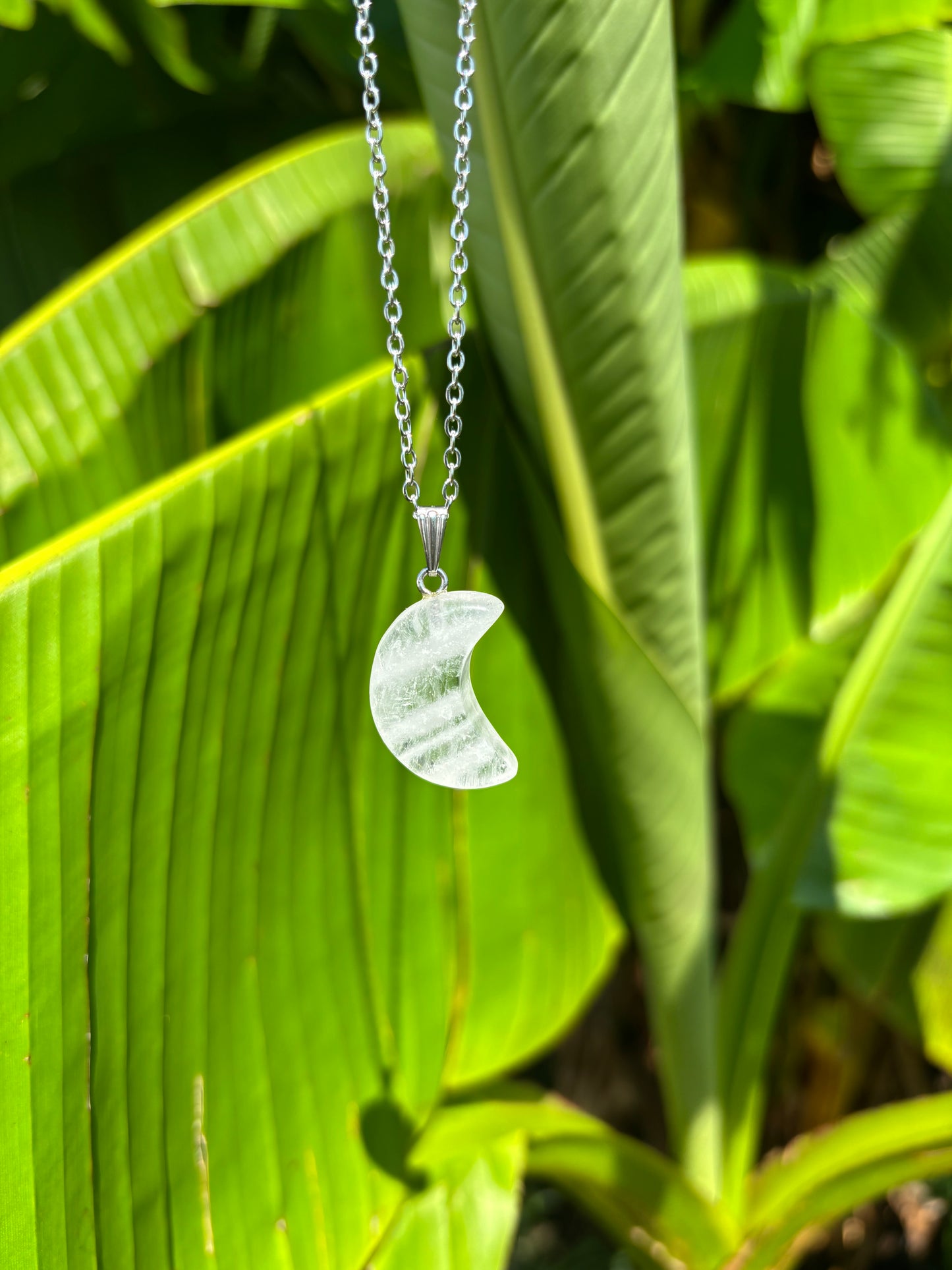 Quartz Moon Necklace
