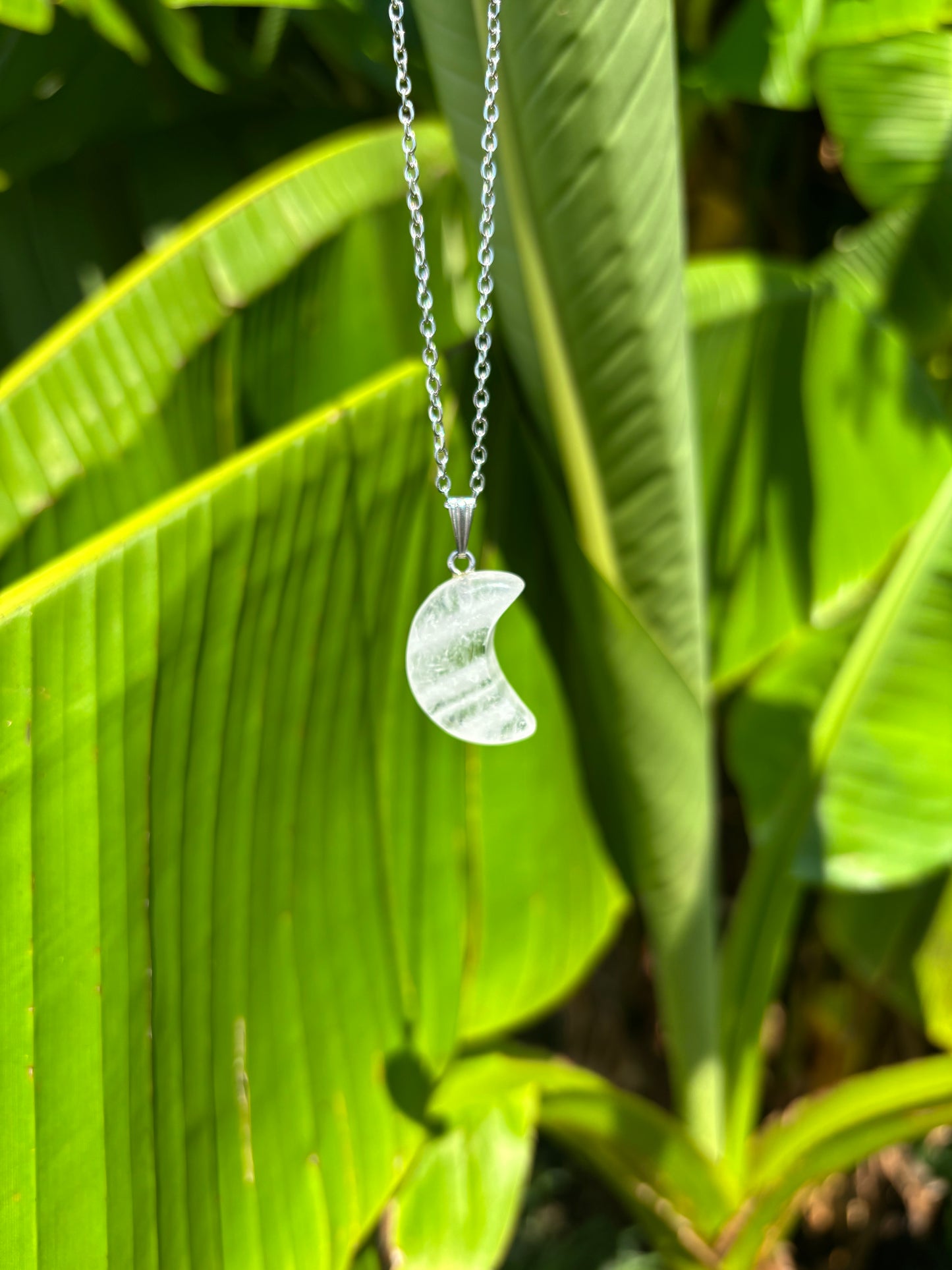 Quartz Moon Necklace