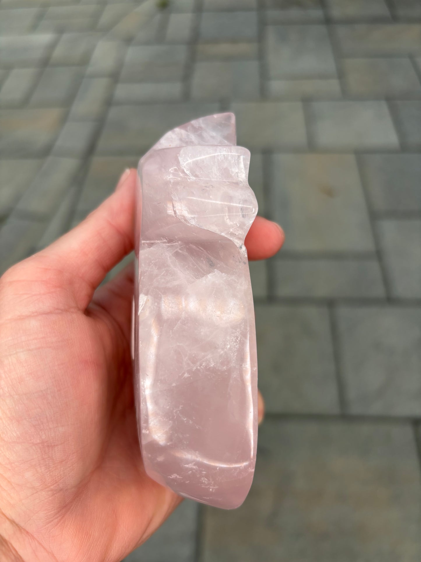 Rose Quartz Pineapple Bowl