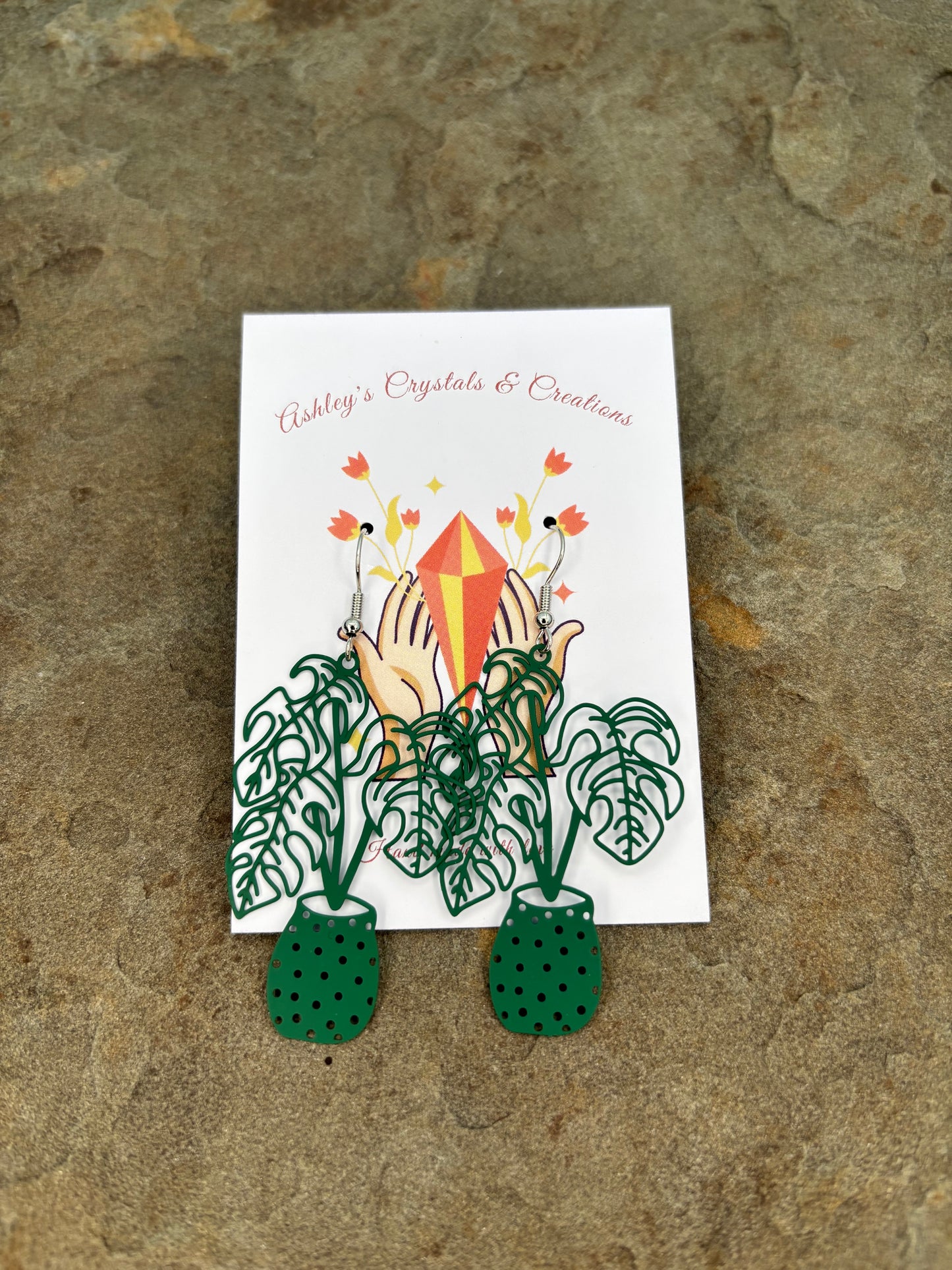 Monstera Earrings